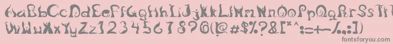 Fonte LegongDancingfont – fontes cinzas em um fundo rosa