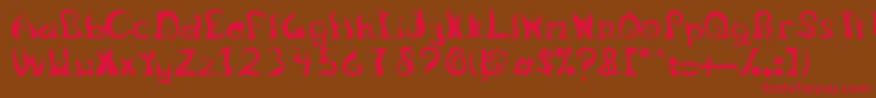 LegongDancingfont Font – Red Fonts on Brown Background