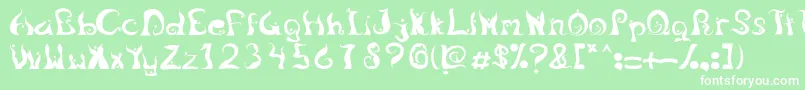 LegongDancingfont Font – White Fonts on Green Background