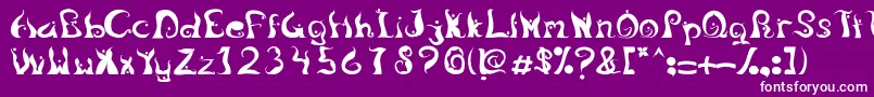 LegongDancingfont Font – White Fonts on Purple Background