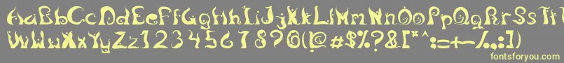 LegongDancingfont Font – Yellow Fonts on Gray Background