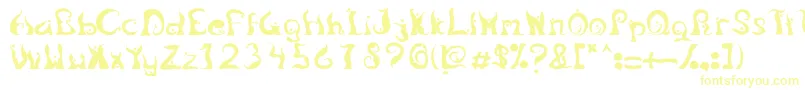 Police LegongDancingfont – polices jaunes sur fond blanc