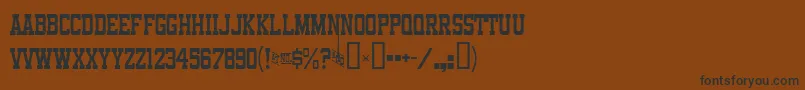 Funlandpark-Schriftart – Schwarze Schriften auf braunem Hintergrund