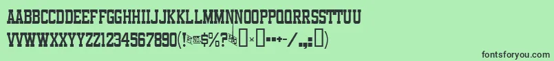 Funlandpark Font – Black Fonts on Green Background