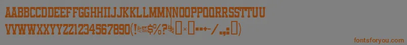 Weitere Informationen zur Funlandpark-Schriftart Funlandpark-Schriftart – Braune Schriften auf grauem Hintergrund