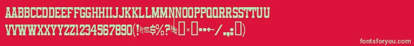 Funlandpark Font – Green Fonts on Red Background