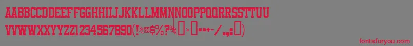 Funlandpark Font – Red Fonts on Gray Background