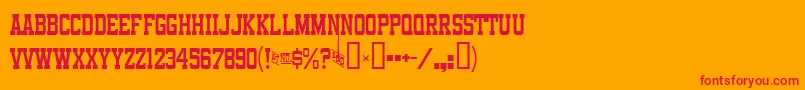 Funlandpark Font – Red Fonts on Orange Background