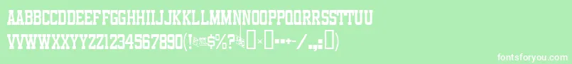 Funlandpark Font – White Fonts on Green Background