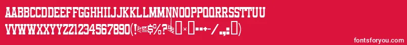 Funlandpark Font – White Fonts on Red Background