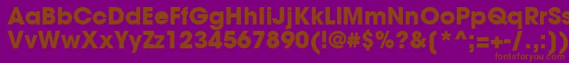 TrendexBlackSsiBold Font – Brown Fonts on Purple Background