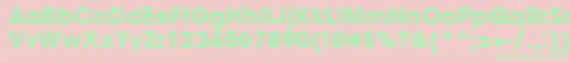 TrendexBlackSsiBold Font – Green Fonts on Pink Background