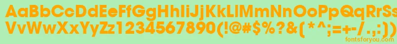 TrendexBlackSsiBold Font – Orange Fonts on Green Background