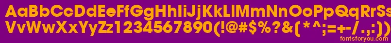 TrendexBlackSsiBold Font – Orange Fonts on Purple Background