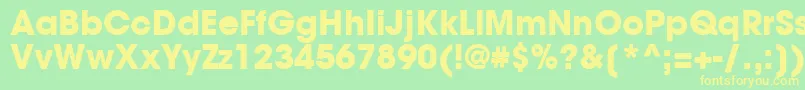 TrendexBlackSsiBold Font – Yellow Fonts on Green Background