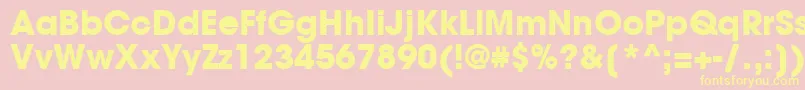 TrendexBlackSsiBold Font – Yellow Fonts on Pink Background