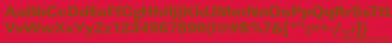 LinearstdHeavyRegular Font – Brown Fonts on Red Background