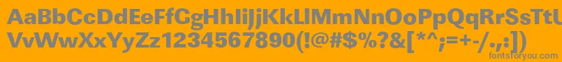 LinearstdHeavyRegular Font – Gray Fonts on Orange Background