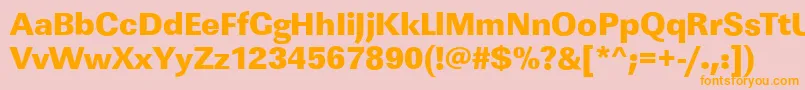 LinearstdHeavyRegular Font – Orange Fonts on Pink Background