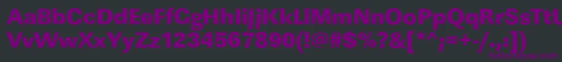 Шрифт LinearstdHeavyRegular – фиолетовые шрифты на чёрном фоне