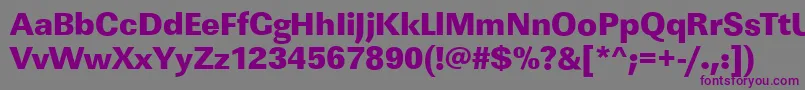 LinearstdHeavyRegular Font – Purple Fonts on Gray Background