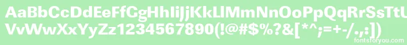 フォントLinearstdHeavyRegular – 緑の背景に白い文字