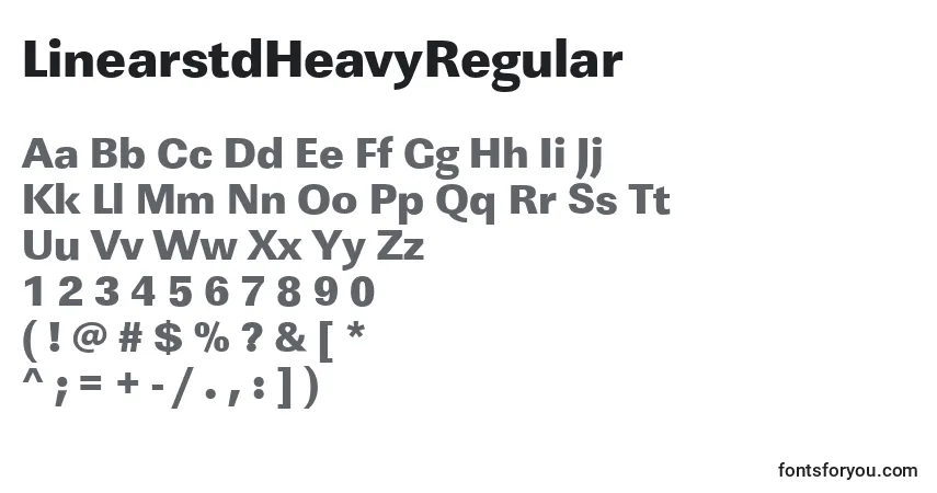 characters of linearstdheavyregular font, letter of linearstdheavyregular font, alphabet of  linearstdheavyregular font