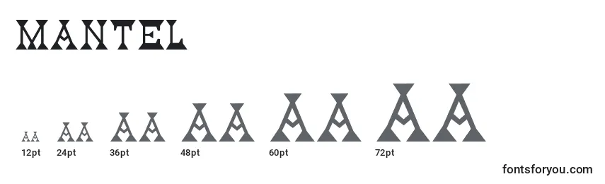 sizes of mantel font, mantel sizes