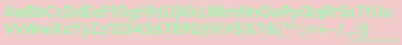 EsfRoundedBold Font – Green Fonts on Pink Background