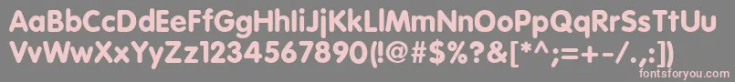 EsfRoundedBold Font – Pink Fonts on Gray Background
