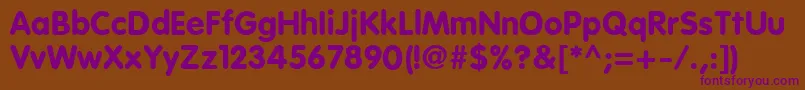 EsfRoundedBold Font – Purple Fonts on Brown Background