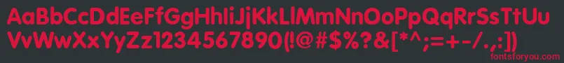 EsfRoundedBold Font – Red Fonts on Black Background