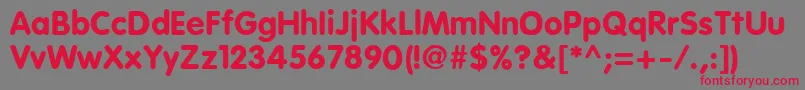 EsfRoundedBold Font – Red Fonts on Gray Background