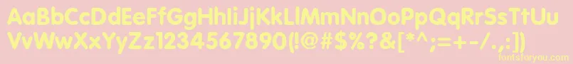 EsfRoundedBold Font – Yellow Fonts on Pink Background