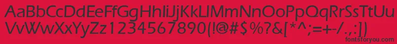 Czcionka ErlangenmeddbBold – czarne czcionki na czerwonym tle