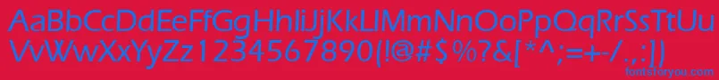 ErlangenmeddbBold Font – Blue Fonts on Red Background