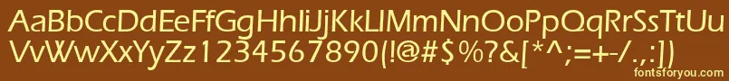 ErlangenmeddbBold Font – Yellow Fonts on Brown Background