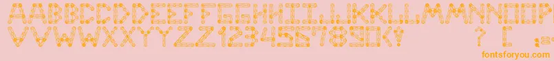 Cjmeccanector Font – Orange Fonts on Pink Background