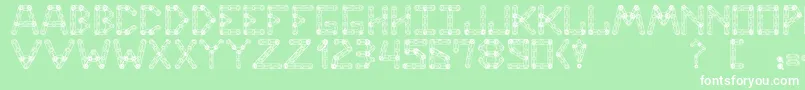 Cjmeccanector Font – White Fonts on Green Background