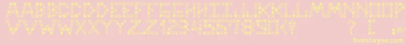 Cjmeccanector Font – Yellow Fonts on Pink Background