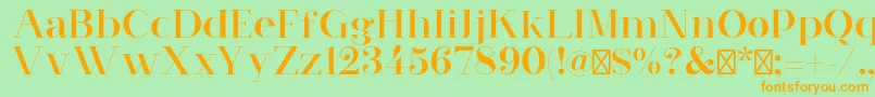 RedvelvetRegular Font – Orange Fonts on Green Background