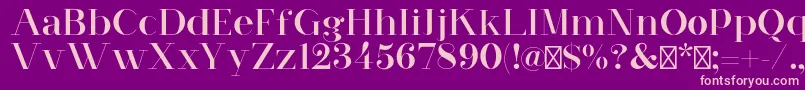 RedvelvetRegular Font – Pink Fonts on Purple Background