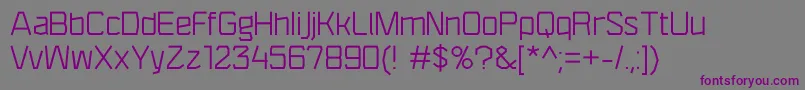 Шрифт F4aagentrigidbook – фиолетовые шрифты на сером фоне