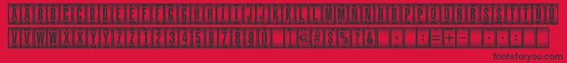 CounterDial Font – Black Fonts on Red Background