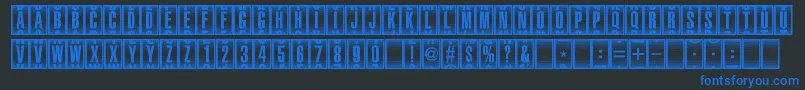 CounterDial Font – Blue Fonts on Black Background