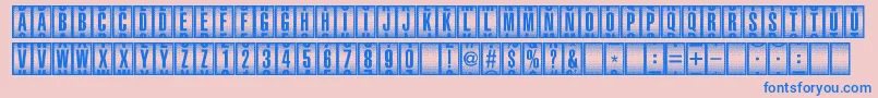 CounterDial Font – Blue Fonts on Pink Background