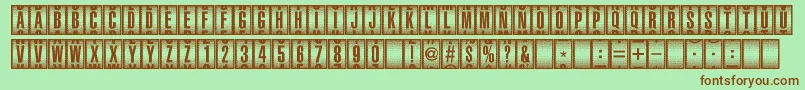 CounterDial Font – Brown Fonts on Green Background