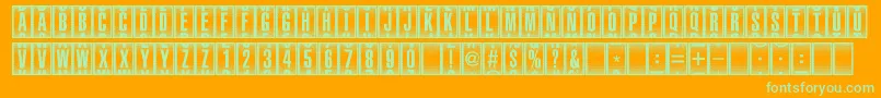 CounterDial Font – Green Fonts on Orange Background