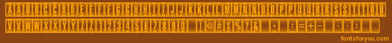 CounterDial Font – Orange Fonts on Brown Background