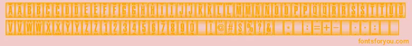 CounterDial Font – Orange Fonts on Pink Background